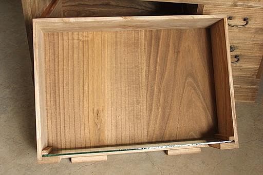 前面ガラスの引き出し3段×小引き出し2段　食器棚　シャツケース　タンス　古家具