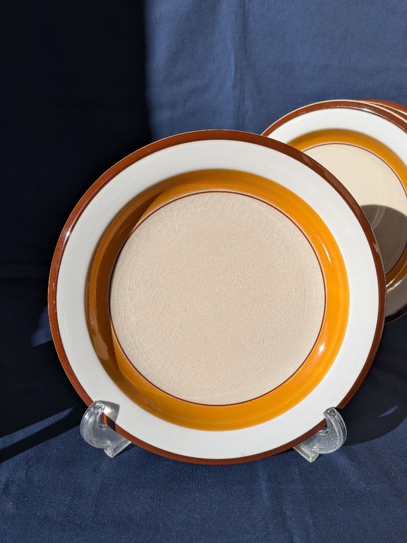 ストーンウェア　ASAKE SOLAR　大皿5枚＆ティー／シュガーポット組合わせ