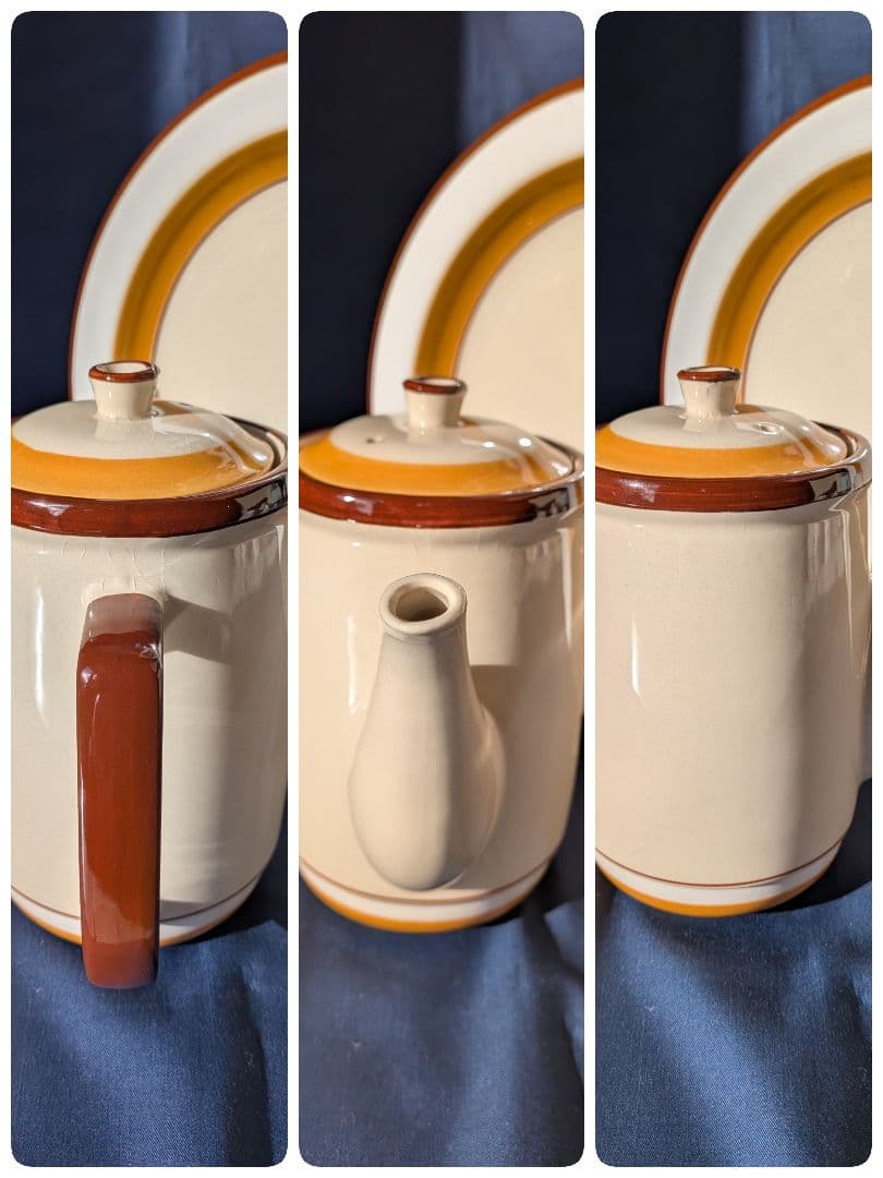 ストーンウェア　ASAKE SOLAR　大皿5枚＆ティー／シュガーポット組合わせ