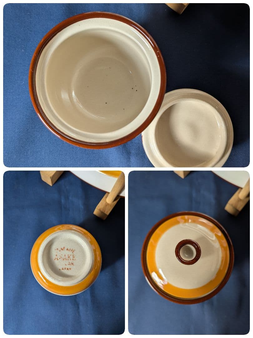 ストーンウェア　ASAKE SOLAR　大皿5枚＆ティー／シュガーポット組合わせ