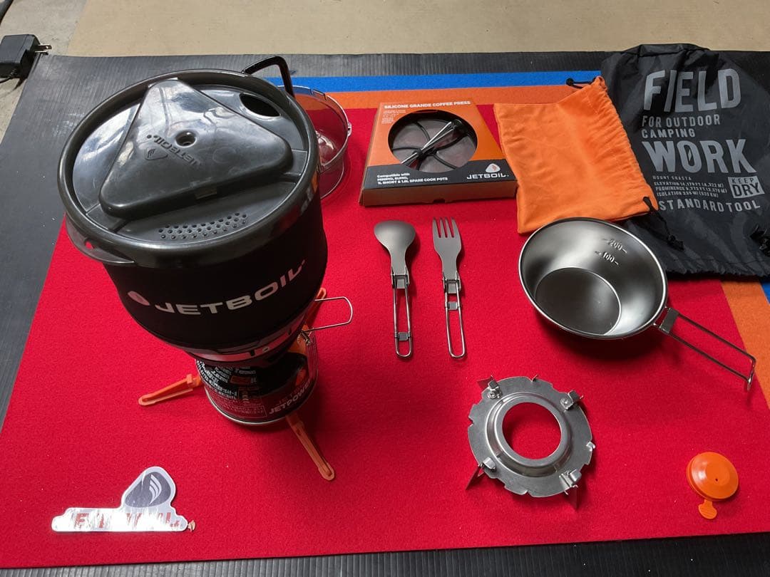 mont-bell JETBOILミニモBK柄　動作良好美品　新品付属品多数！