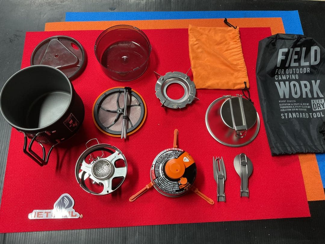 mont-bell JETBOILミニモBK柄　動作良好美品　新品付属品多数！