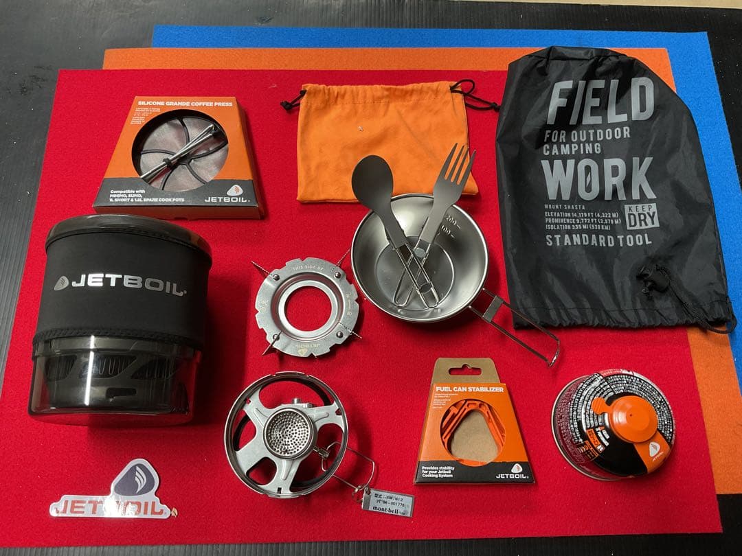 mont-bell JETBOILミニモBK柄　動作良好美品　新品付属品多数！