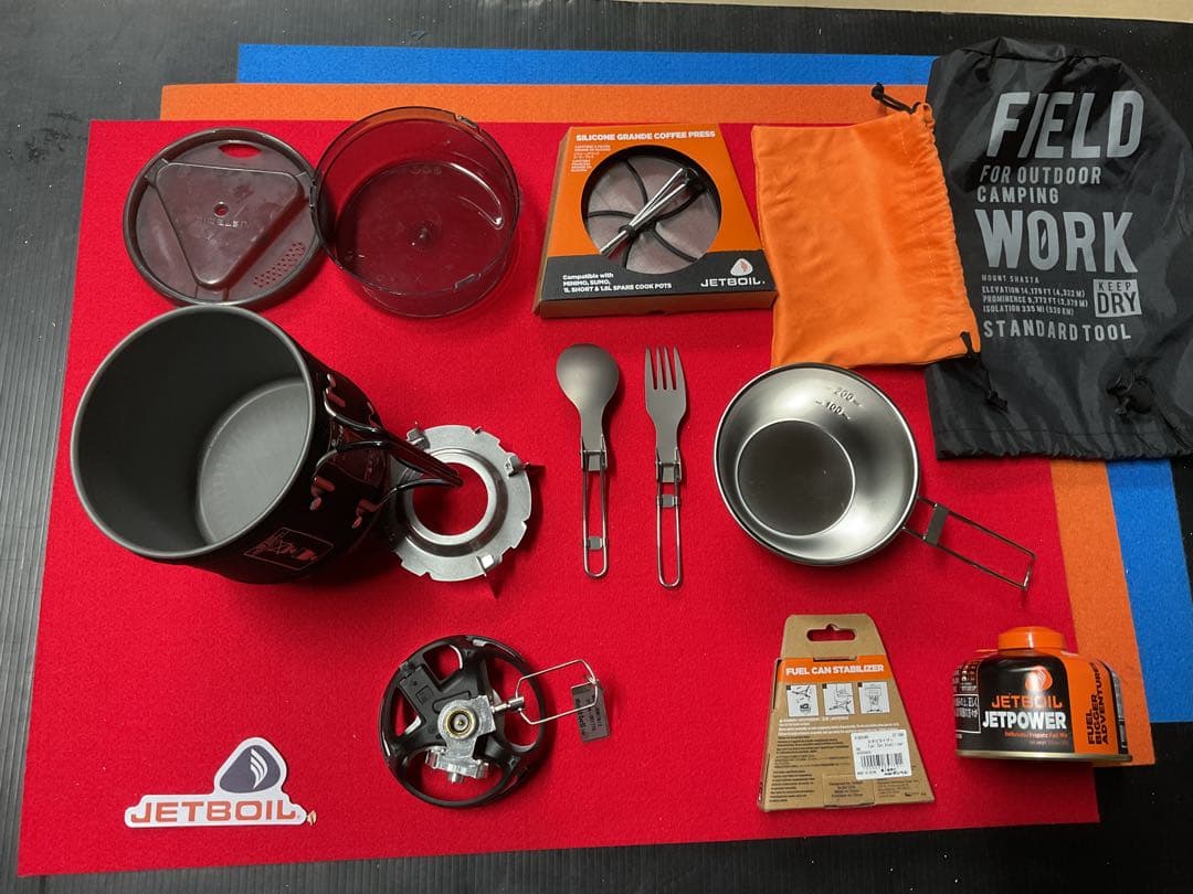 mont-bell JETBOILミニモBK柄　動作良好美品　新品付属品多数！