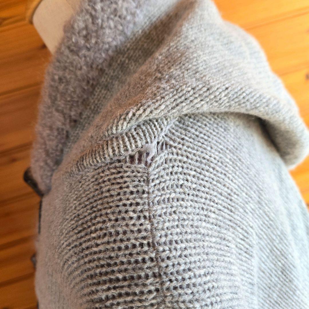 バーバリーブルーレーベル ポンチョコート ケープ マント ボア ファー フード