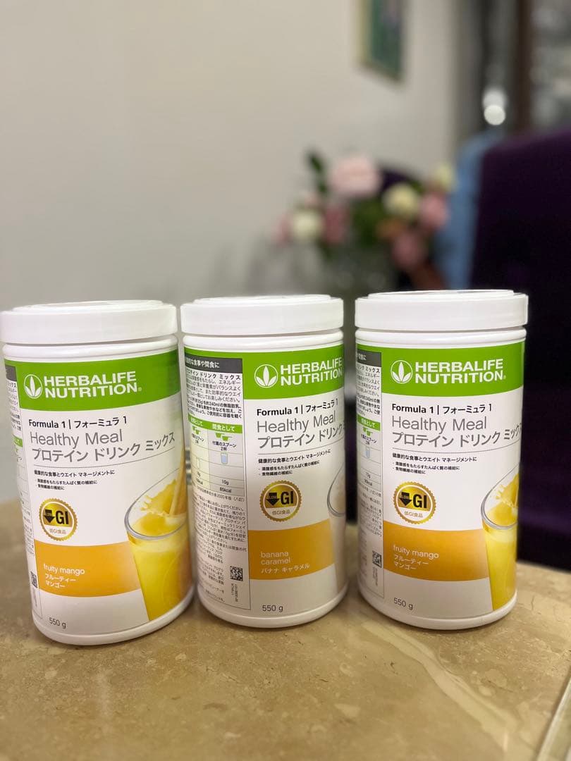 ハーバライフ　フォーミュラ1 マンゴー2本/ バナナキャラメル1本　3本セット