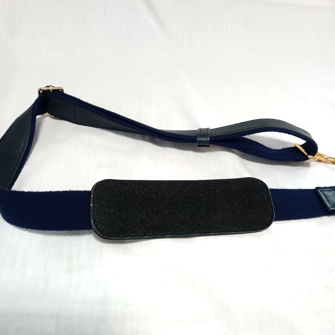 廃盤希少美品 フラソリティ 日本製 ボストンバッグ ショルダースト付き 紺色本革