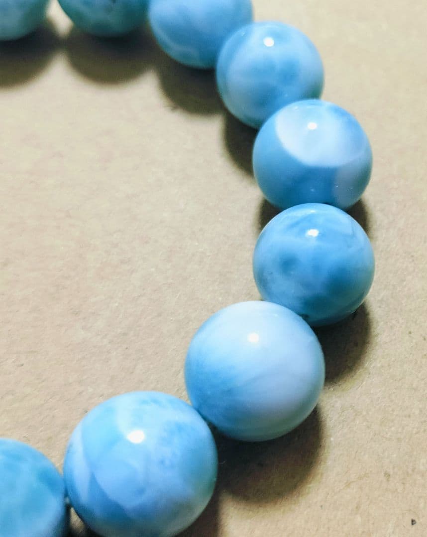 ラリマー ブレスレット 約12mm玉
