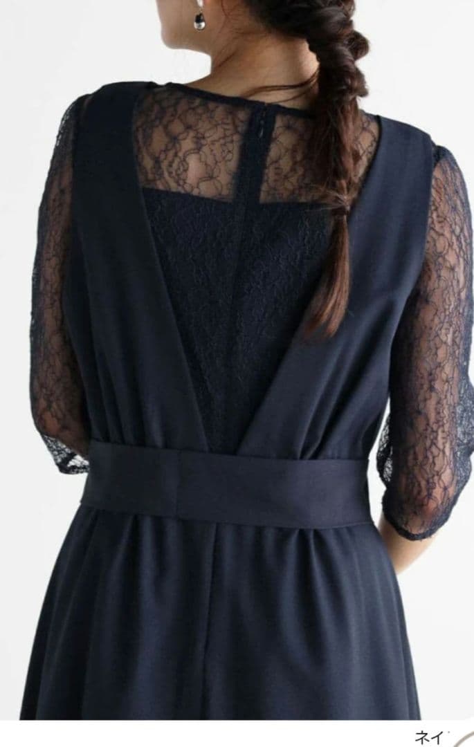 新品　Rire Fete リルフェテ　レースレイヤードパンツドレス　ヤマダヤ