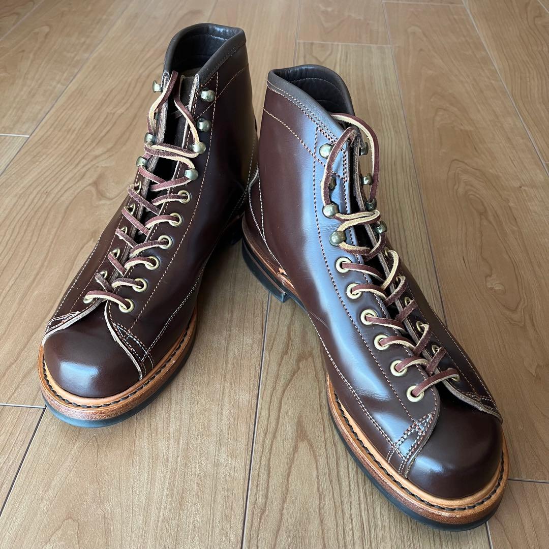 【新品同様】ロン・ウルフLONEWOLF ワイヤーマンブーツ サイズ9 ブラウン