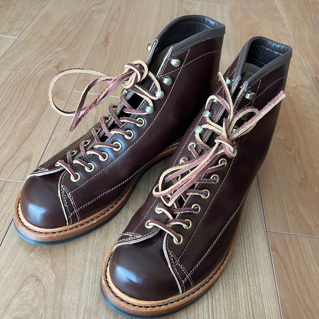 【新品同様】ロン・ウルフLONEWOLF ワイヤーマンブーツ サイズ9 ブラウン