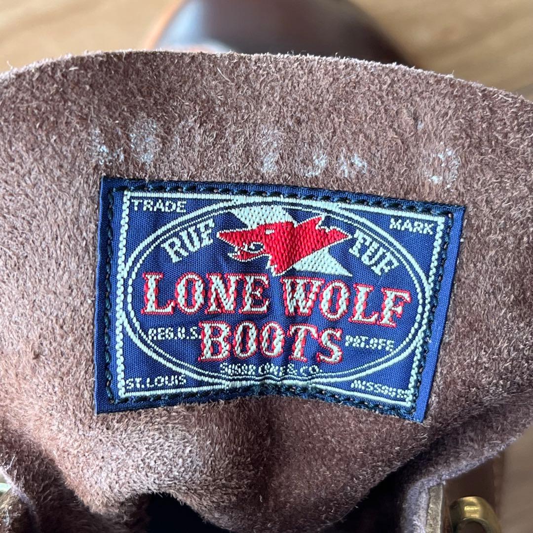 【新品同様】ロン・ウルフLONEWOLF ワイヤーマンブーツ サイズ9 ブラウン