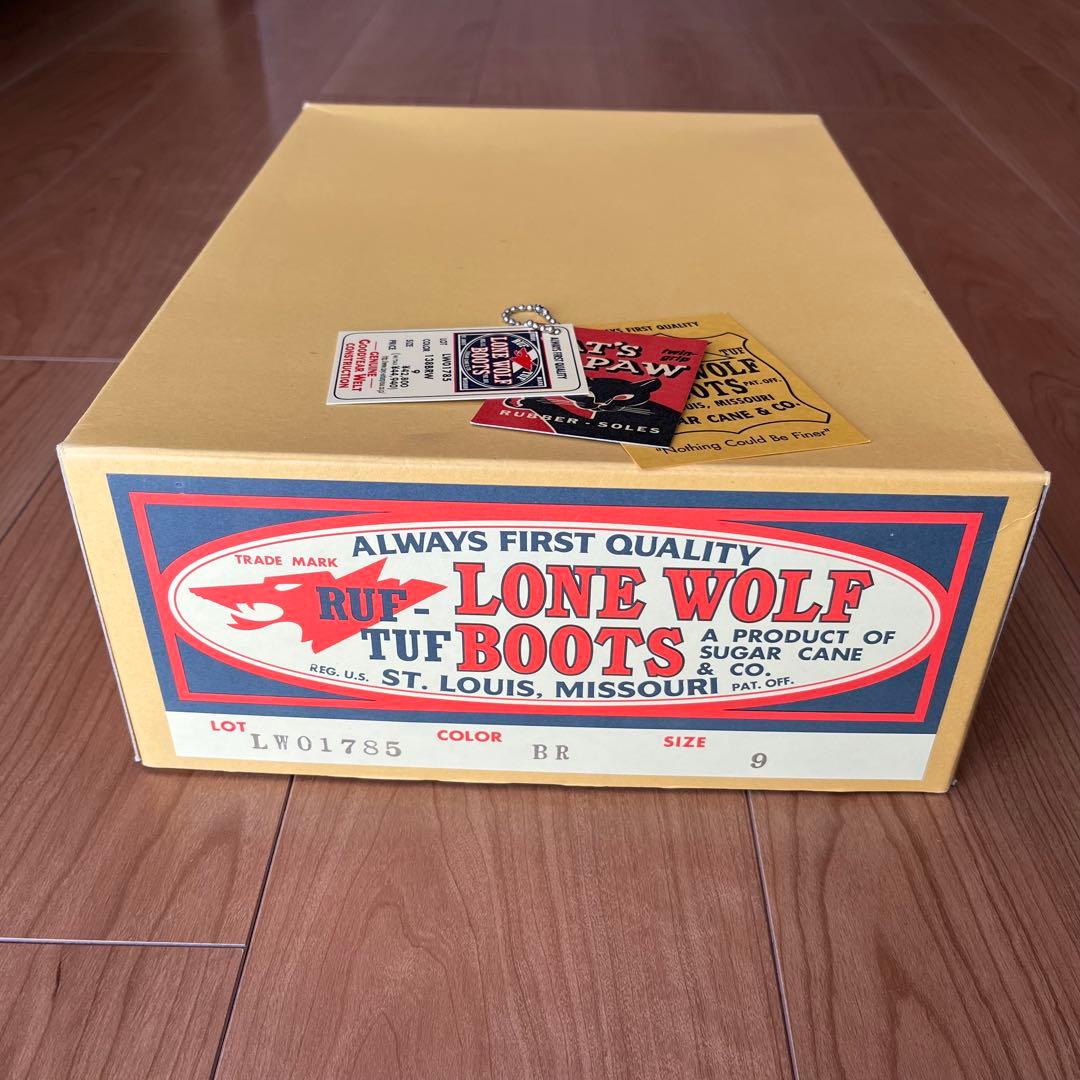 【新品同様】ロン・ウルフLONEWOLF ワイヤーマンブーツ サイズ9 ブラウン