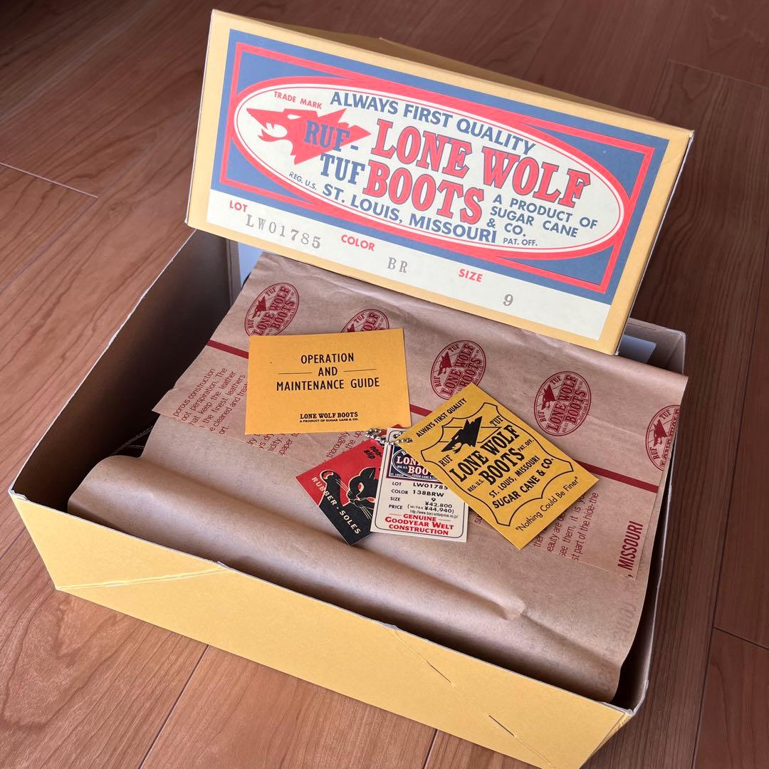 【新品同様】ロン・ウルフLONEWOLF ワイヤーマンブーツ サイズ9 ブラウン