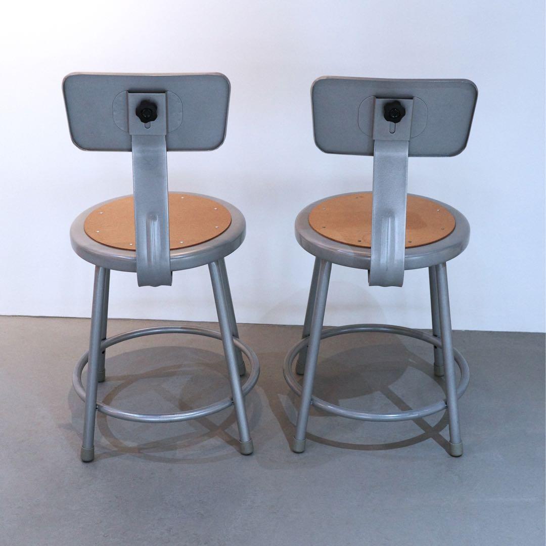 P.F.S LAB STOOL Round S 背もたれ付き 2脚