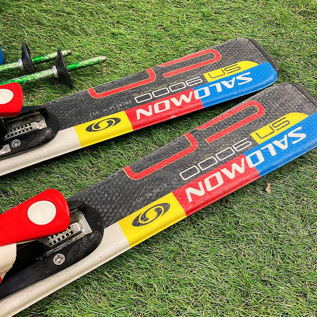 即乗り　セット　120cm 靴24cm SALOMON 子供用スキーセット