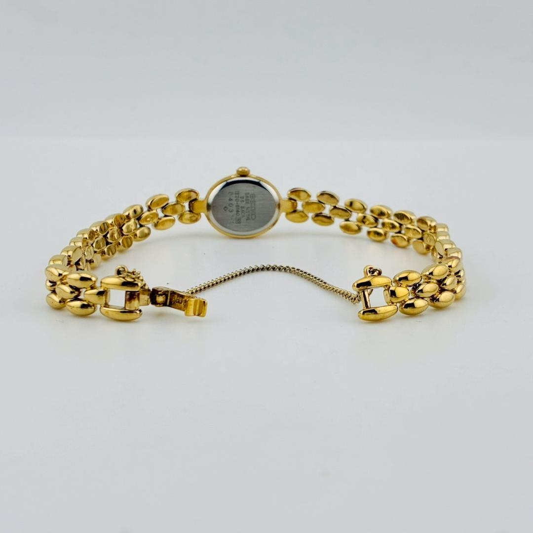 【電池交換済】SEIKO　レディース腕時計　2pカラーストーン　ゴールド