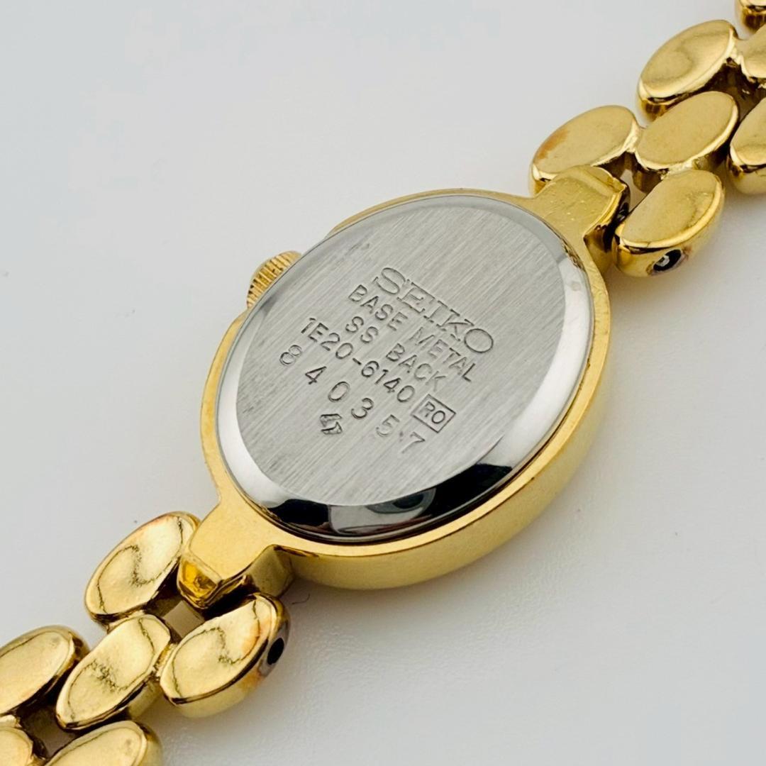 【電池交換済】SEIKO　レディース腕時計　2pカラーストーン　ゴールド