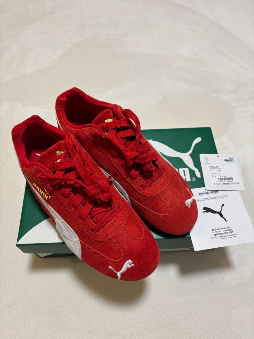 PUMA スピードキャット レッドスニーカー23.5cm