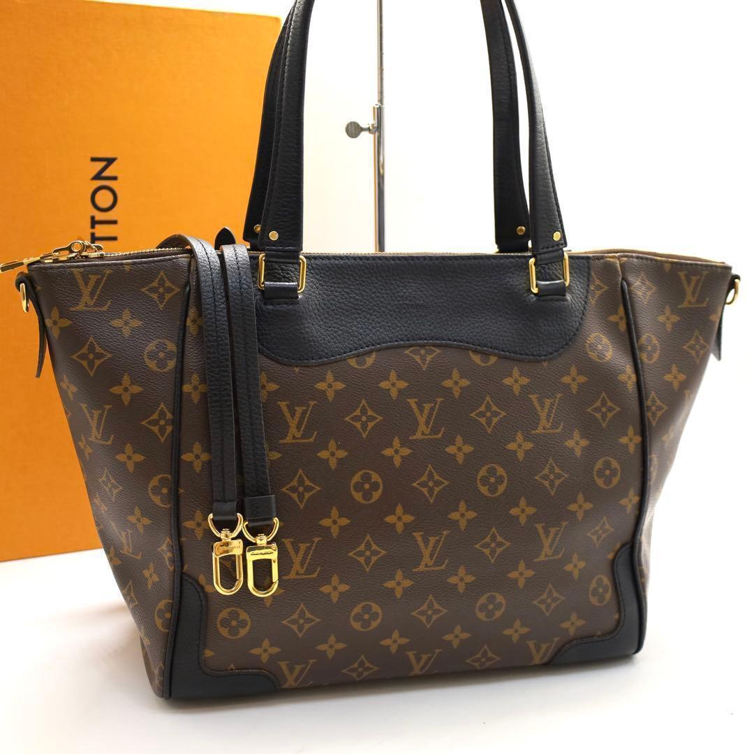 【超美品】　ルイヴィトン　エストレーラＭＭ　ノワール　モノグラム　トートバッグ