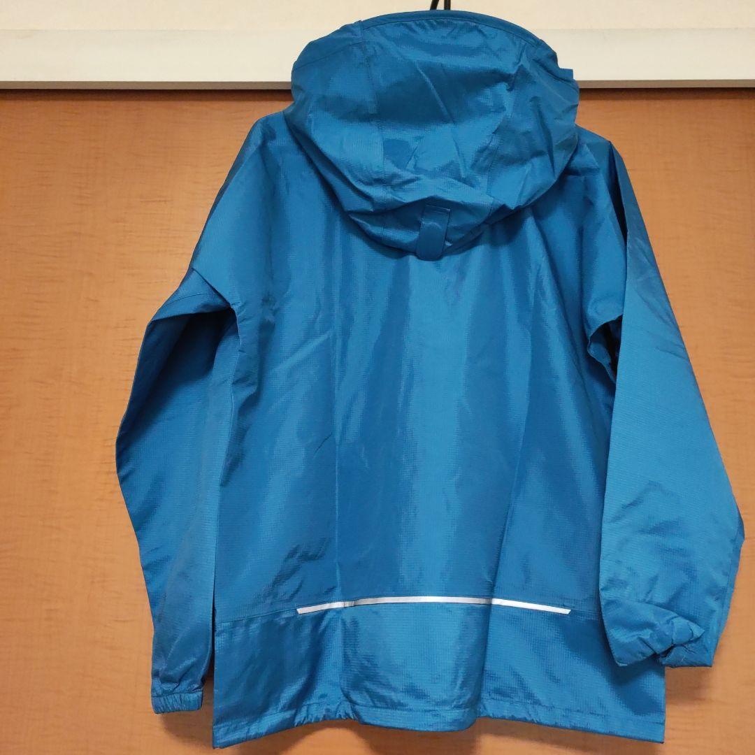 【美品】mont-bell モンベル レインウェア 160 ブルー 上下セット