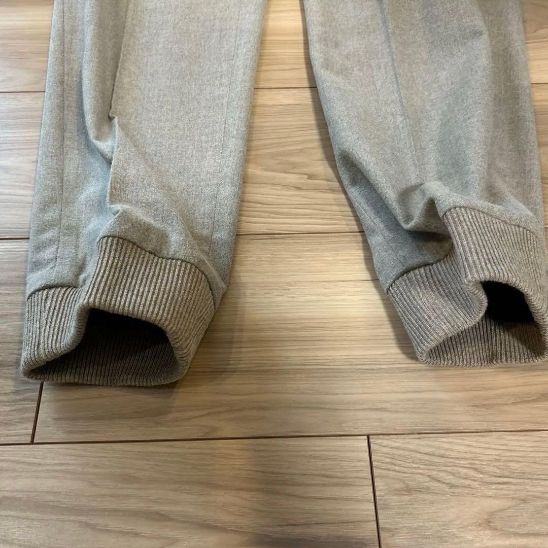 GTA GIORGINOジョルジーノ テックフランネル1プリーツリブパンツ　48