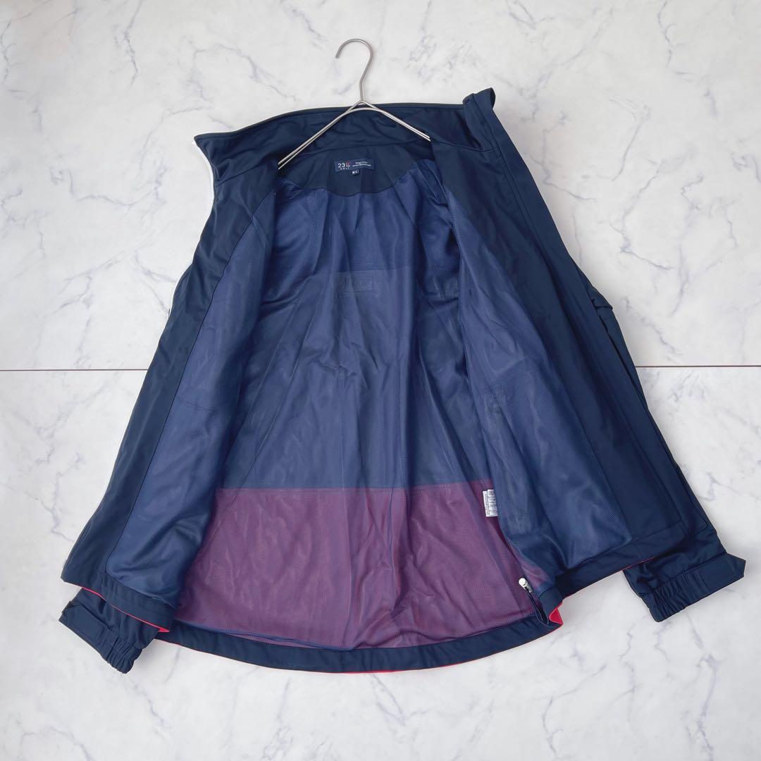 【未使用級】23区ゴルフ レインウェア セットアップ 上下 ネイビー M〜L