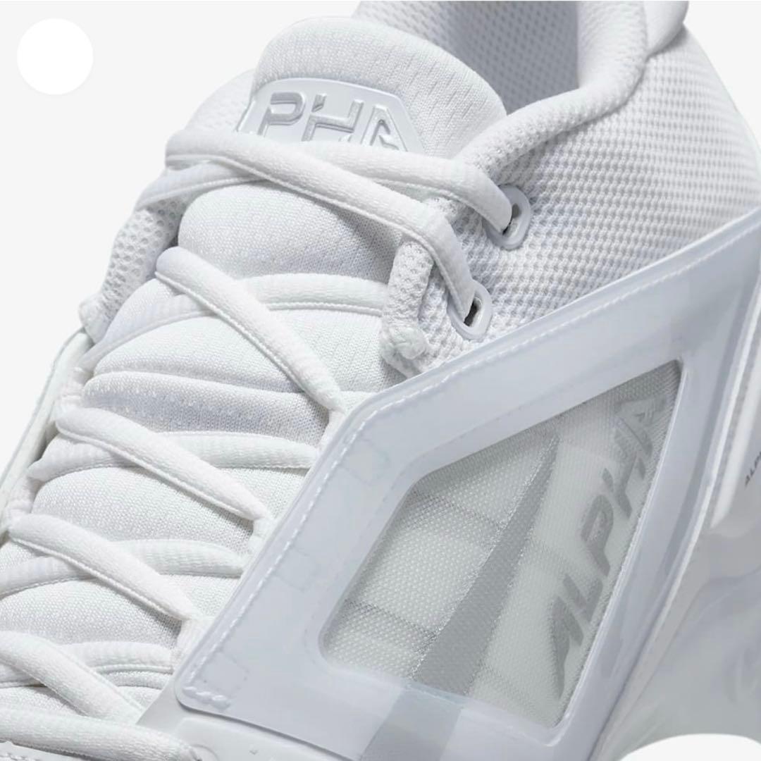 ナイキ 25.5 アルファメナス プロ アメフト スパイク シューズ 靴 白 g