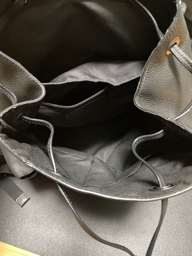 COACH ブラック レザーバックパック