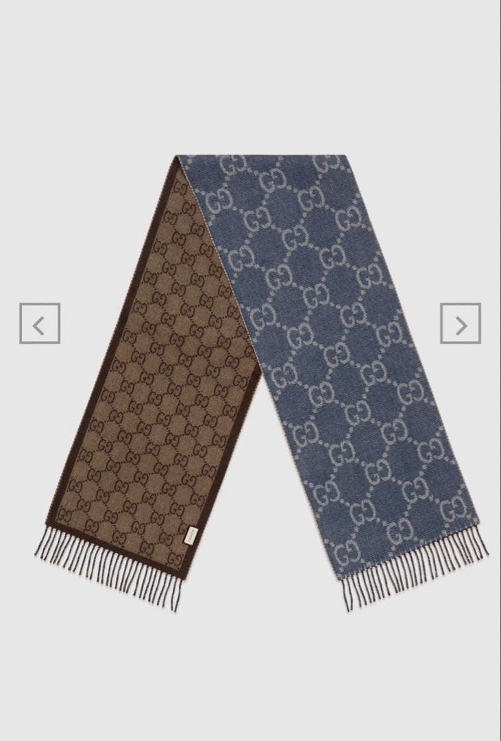 GUCCI(グッチ)タッセル付き GGジャガード マフラー