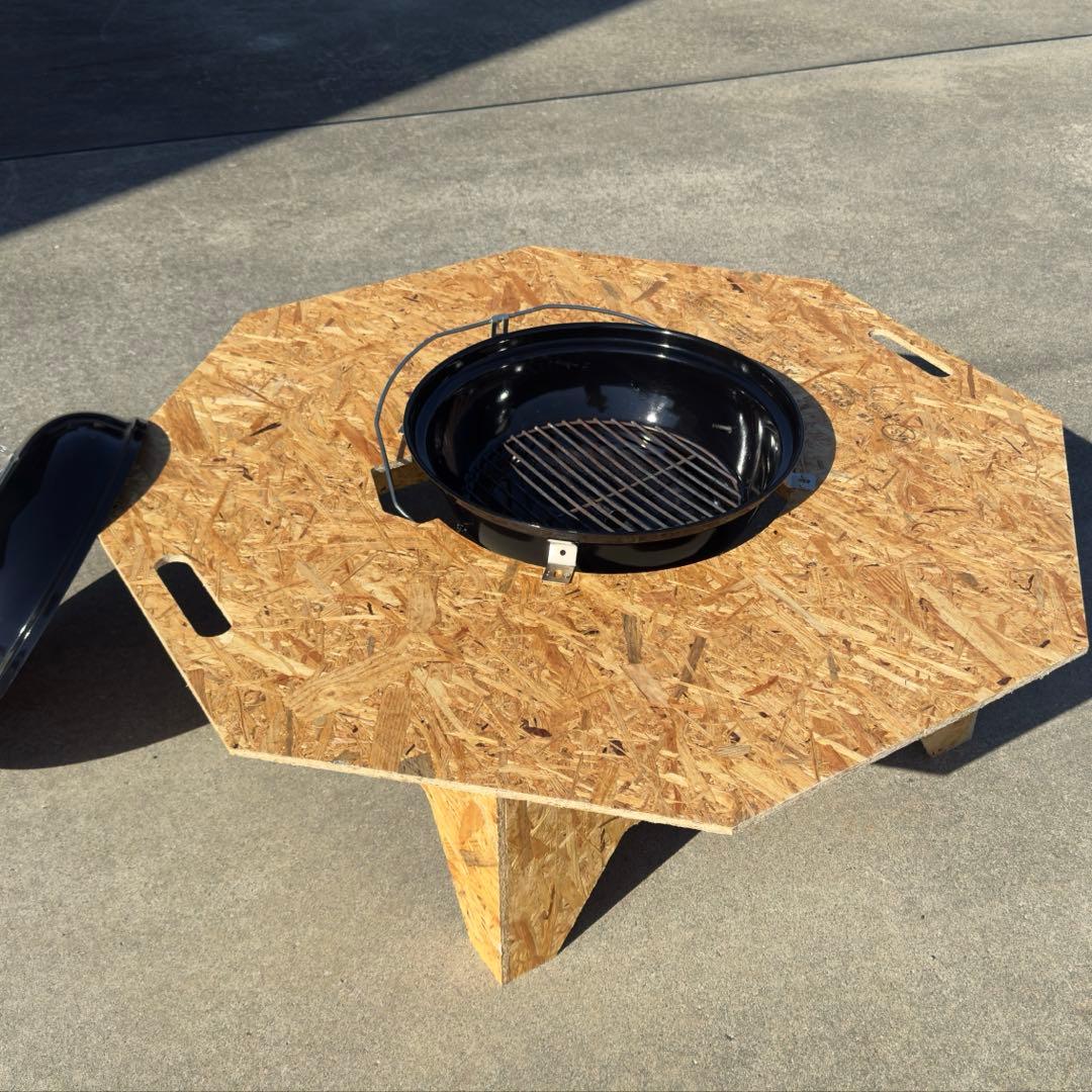 オクタゴンテーブル ※weberジャンボジョー 47cm専用　ヘキサテーブル