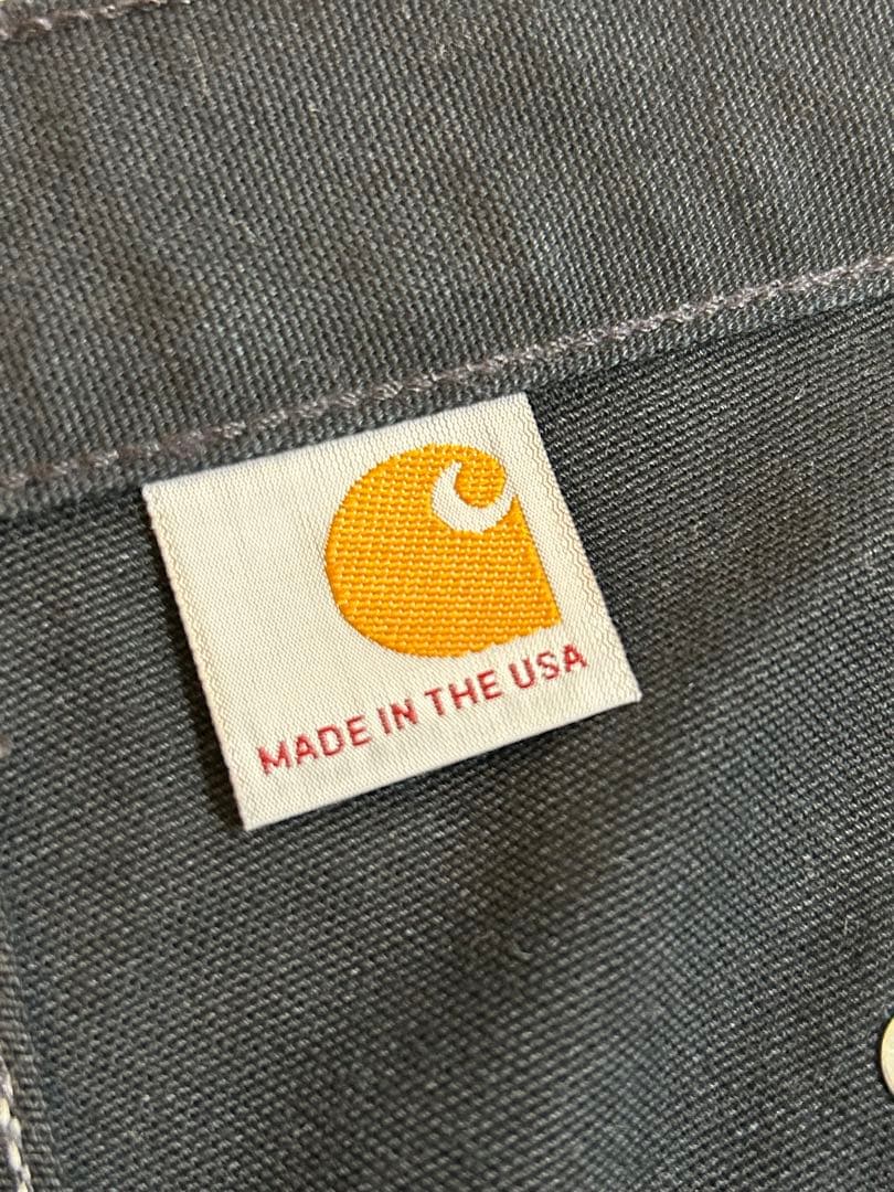 Carhartt/カーハート★USA製/黒/ブラックダブルニー/W38/L32