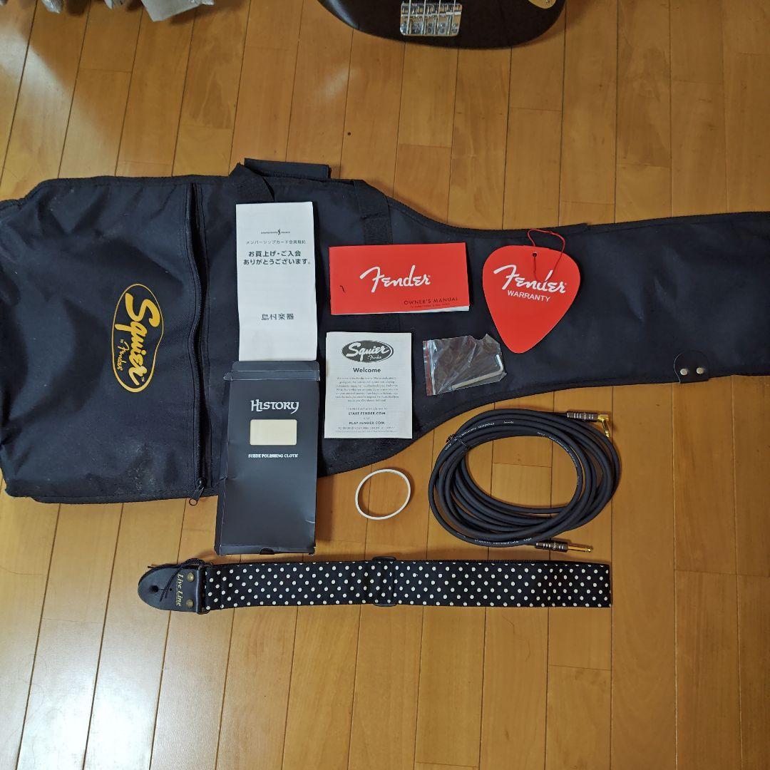 美品　Fender Squier　ブラックエレキベース　島村楽器