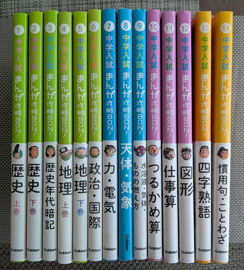中学入試まんが攻略BON! シリーズ全14冊セット