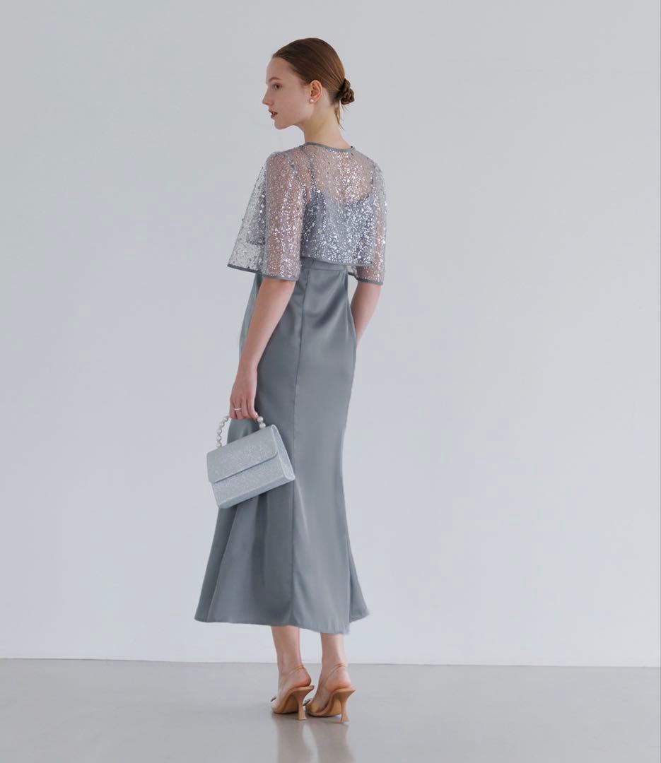 Leja スパンコールビジューボレロマーメイドワンピースドレス