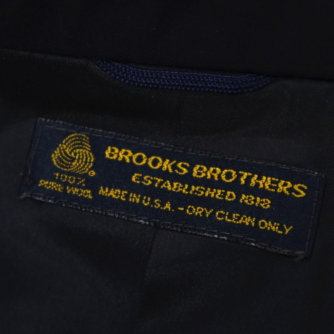 H4280◾️ブルックスブラザーズ　ウール　濃紺　金釦　ブレザー　Y2K