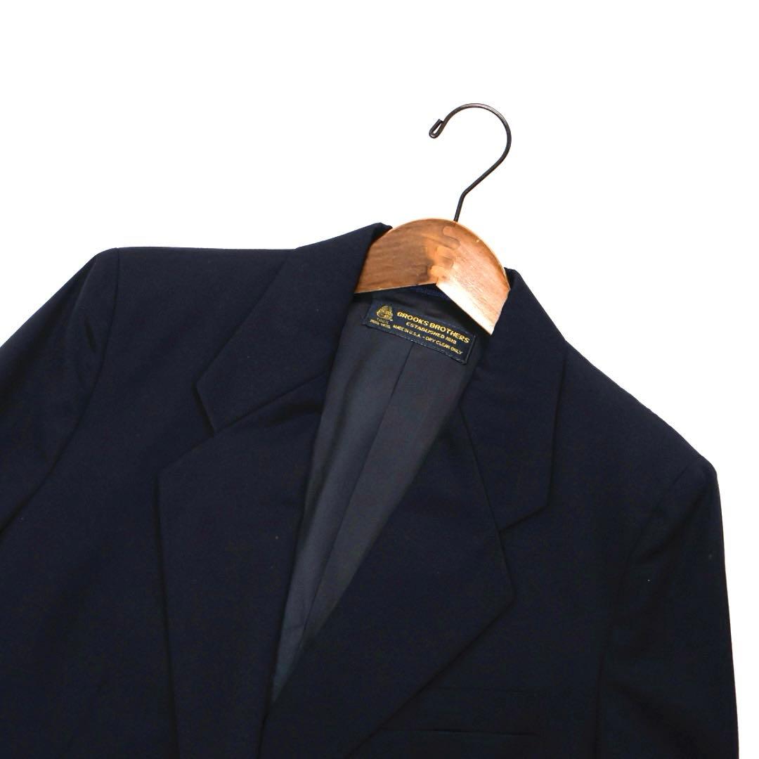 H4280◾️ブルックスブラザーズ　ウール　濃紺　金釦　ブレザー　Y2K
