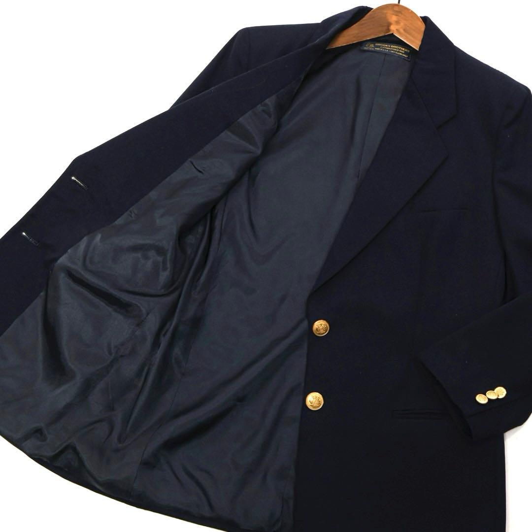 H4280◾️ブルックスブラザーズ　ウール　濃紺　金釦　ブレザー　Y2K