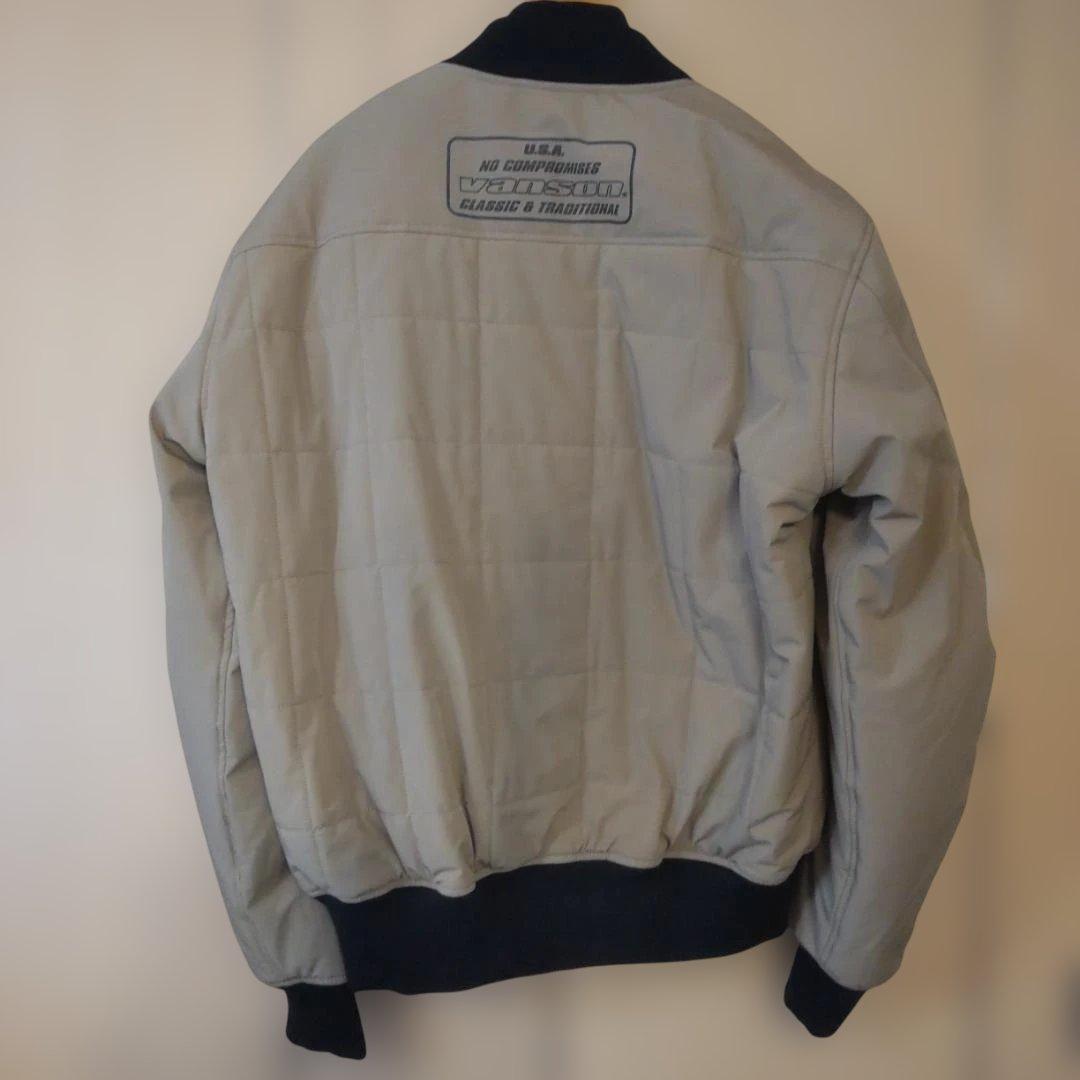 【VANSON】バンソン秋冬用バイクナイロンジャケット メンズ ベージュ