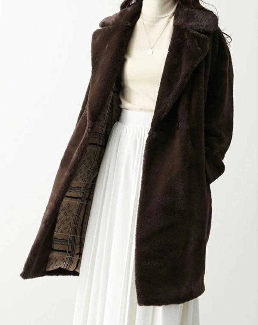 ヘルノ　ファー　エコファー　ボア　コート　ダウン　レディース　テディベア