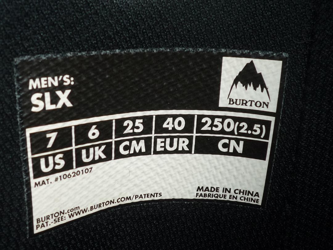 ほぼ新品 BURTON SLX 25cm 2022バートンUS7UK6EUR40