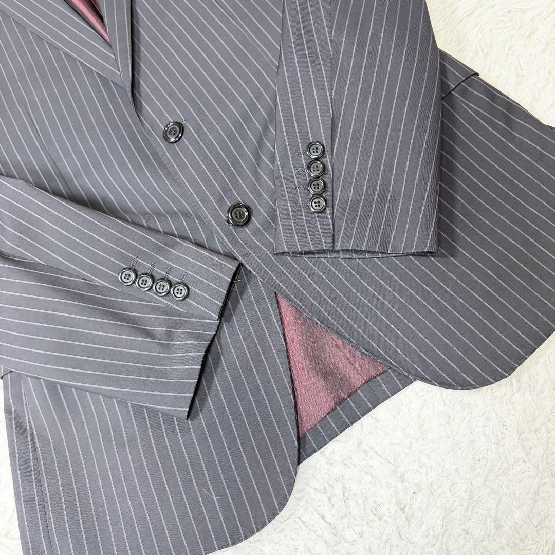 【高級/伊製生地】メンズビギ セットアップ スーツ SUPER 110'S 紺