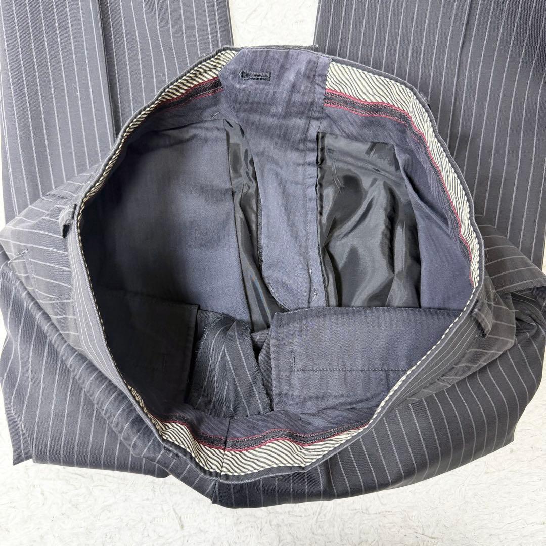 【高級/伊製生地】メンズビギ セットアップ スーツ SUPER 110'S 紺