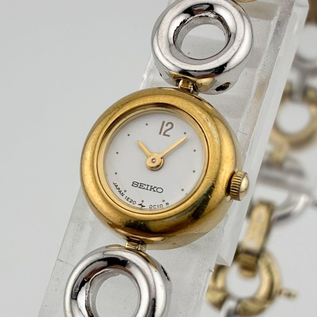 【希少/電池交換済】SEIKO　腕時計　コンビ　4p セイコー　ゴールド