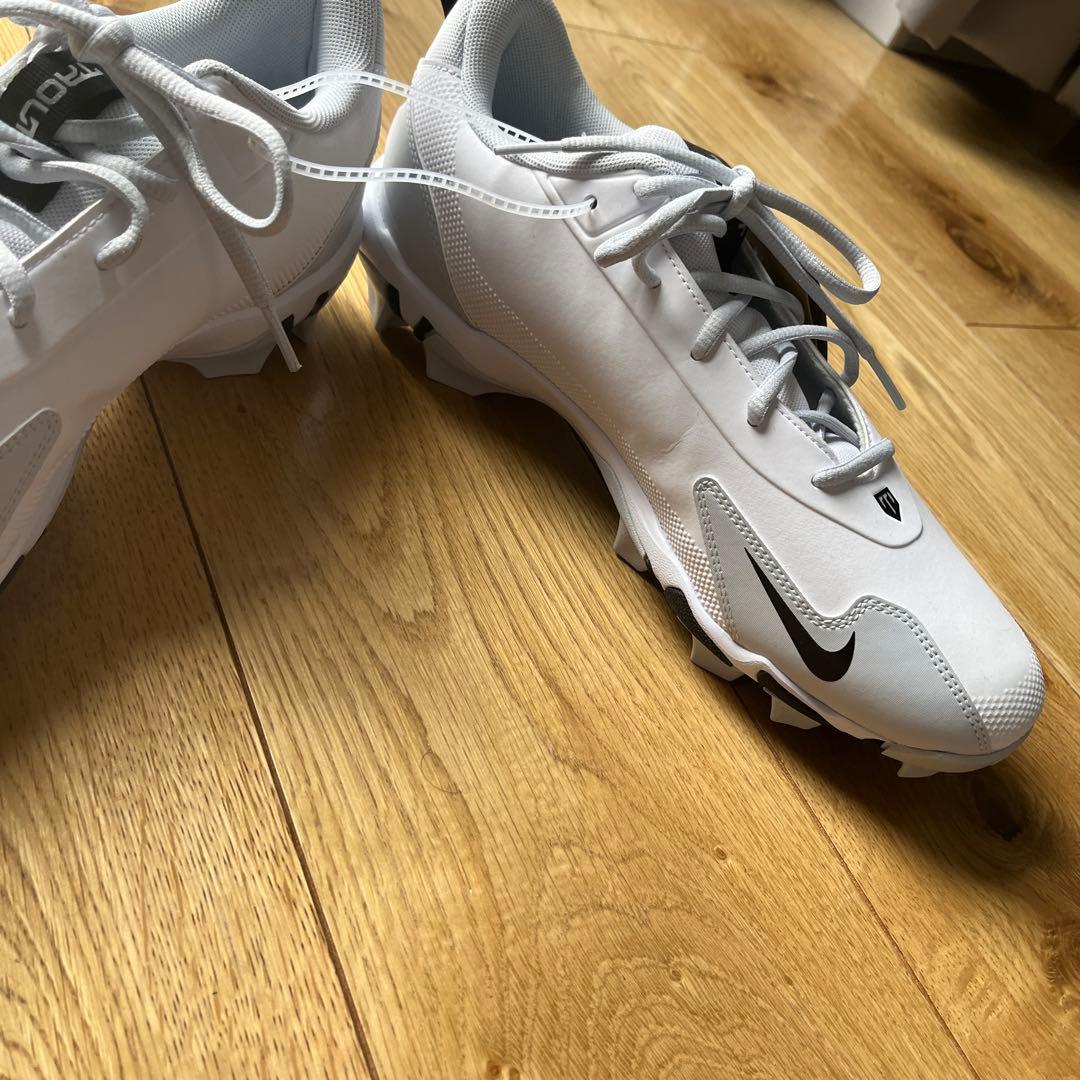 28cm　ナイキ　野球　ポイント　スパイク　白　Force Trout 9