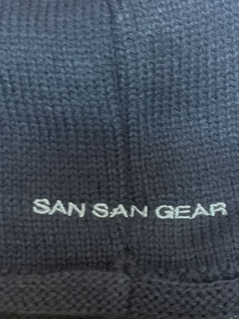 sansan gear サンサンギア　ビーニー　ニット帽　チャコールm7