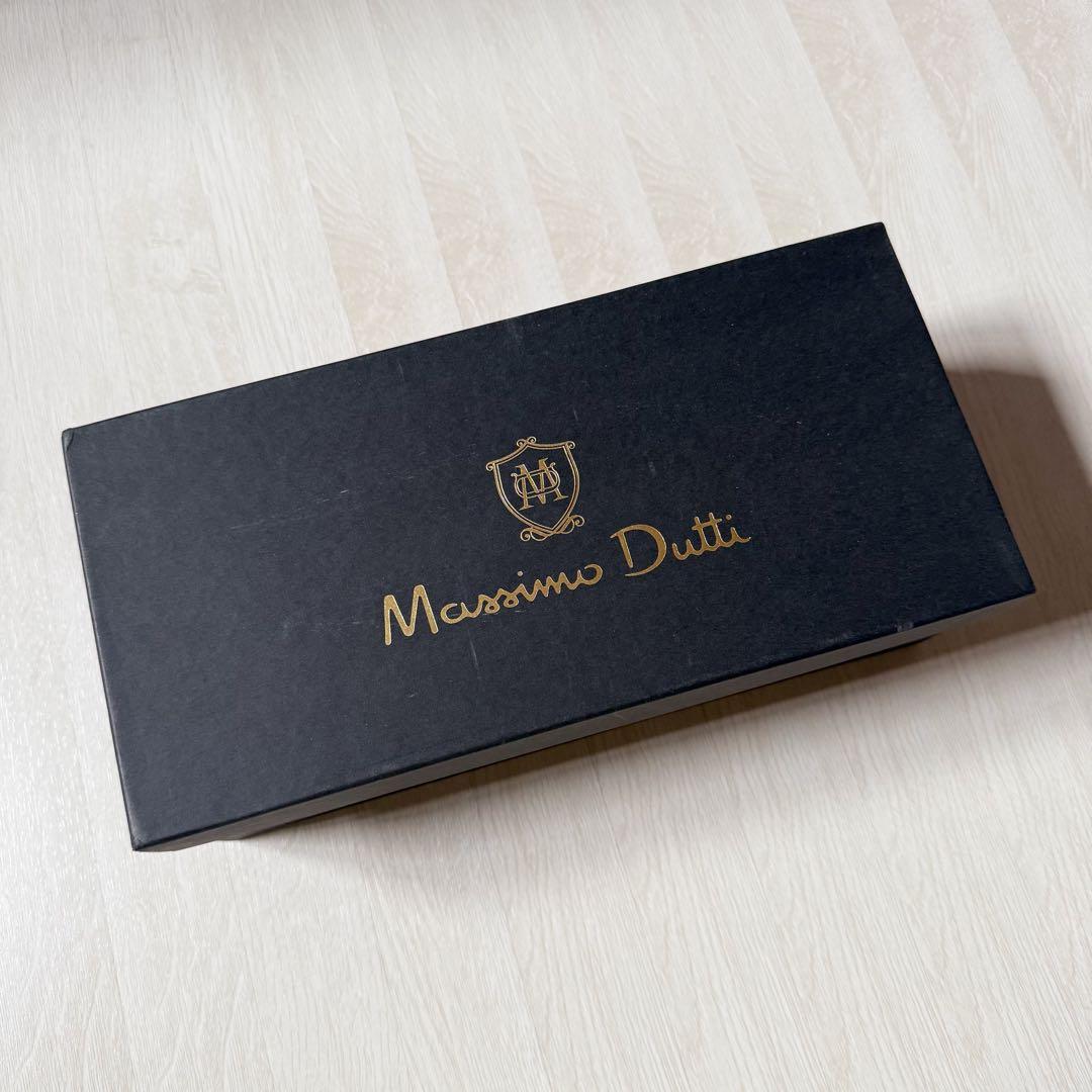 Massimo Dutti　ポインテッドトゥ　フラットシューズ　レザー　バレエ