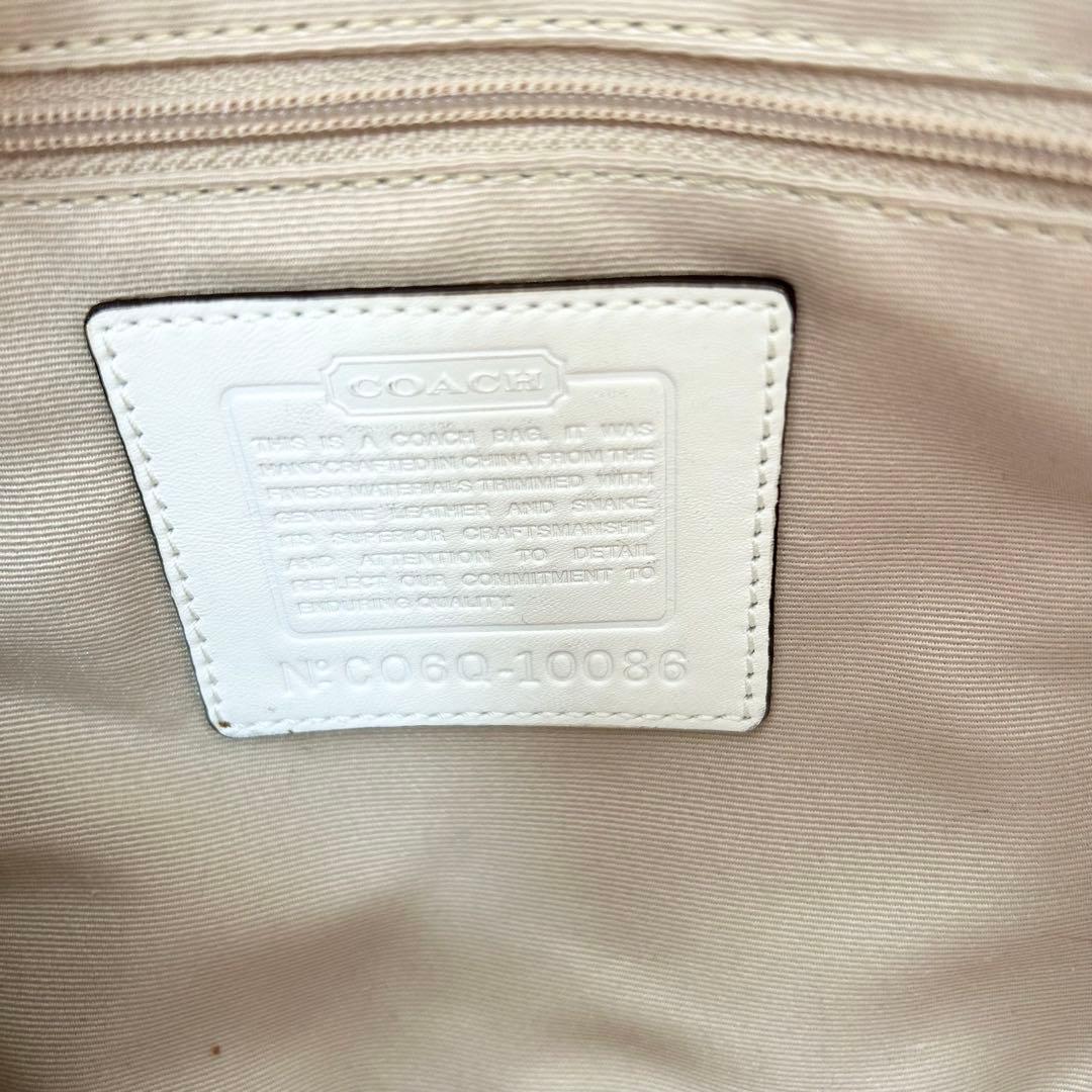 COACH 10086 ワンショルダーバッグ　パッチワーク　キャンバス　レザー