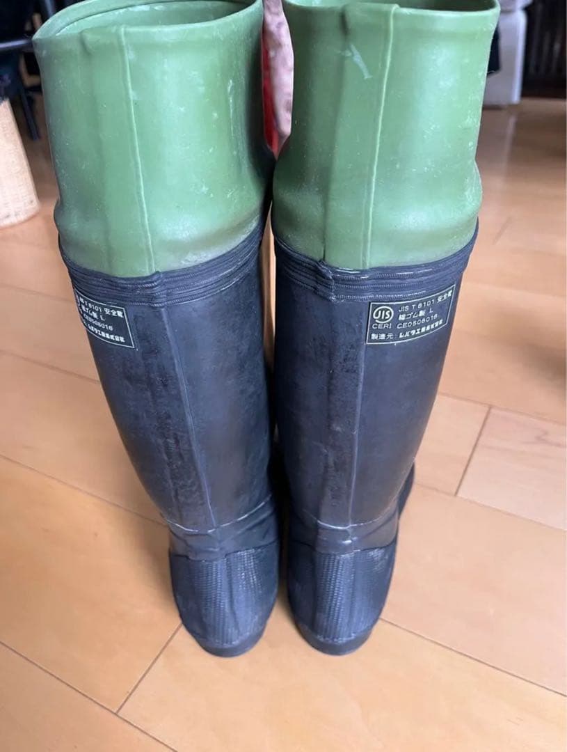 シバタ工業　安全作業長靴裏ナシ　27