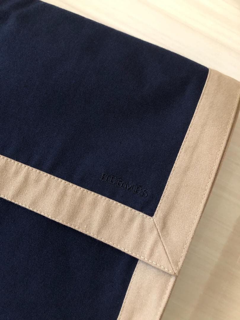 お値下げ！エルメス☆　タピドセル　ラージ☆　ネイビーベージュ　美品♪